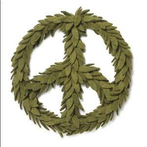 14” Arcadia Home Felt Peace Sign Wreath